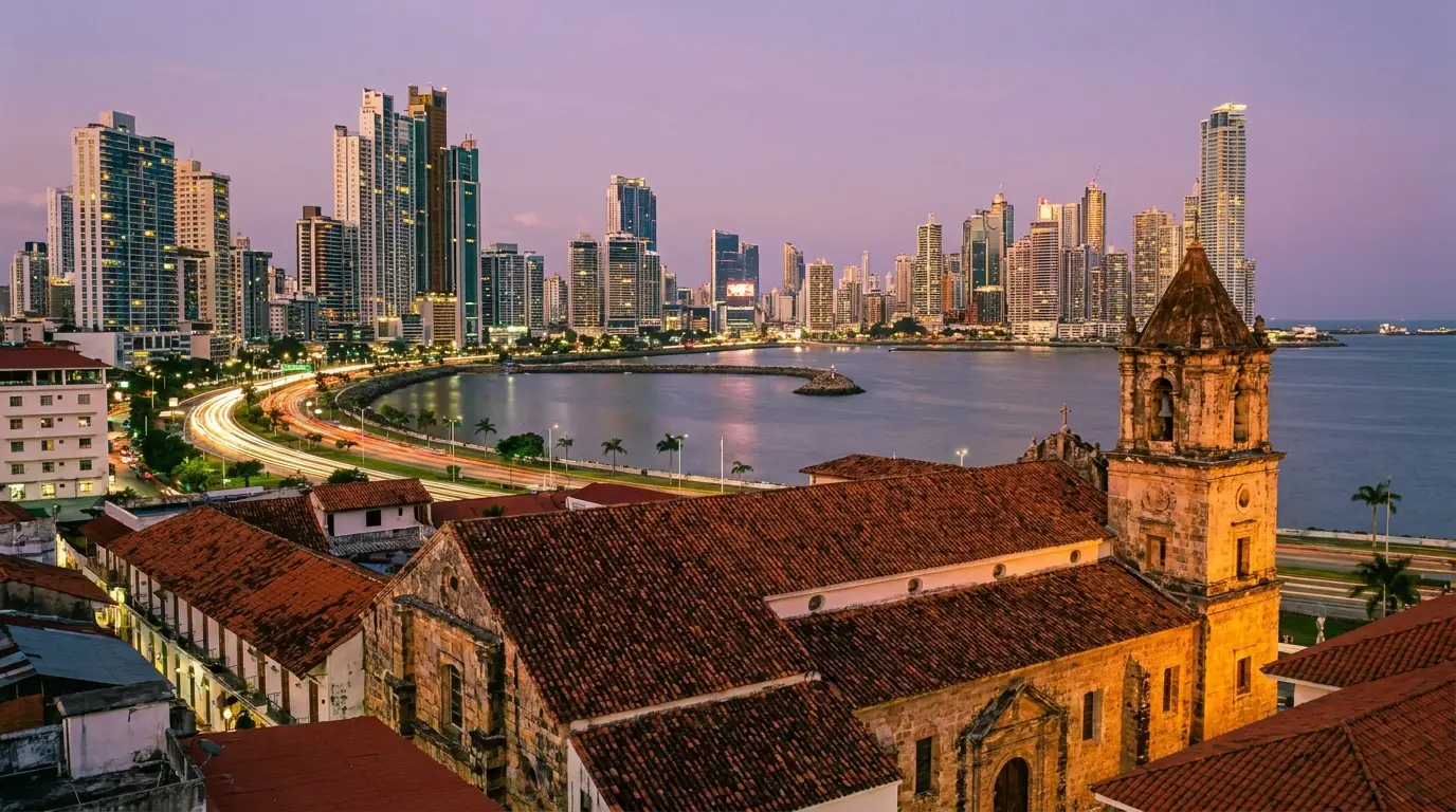Ciudad de Panamá al atardecer